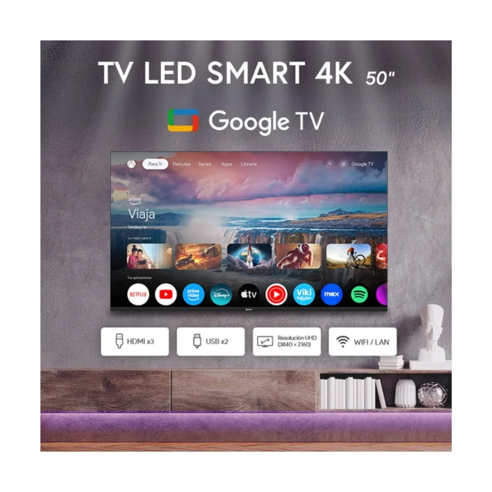 Televisor Miray Google TV LED 4K UHD 50" MK50-E2000GBT