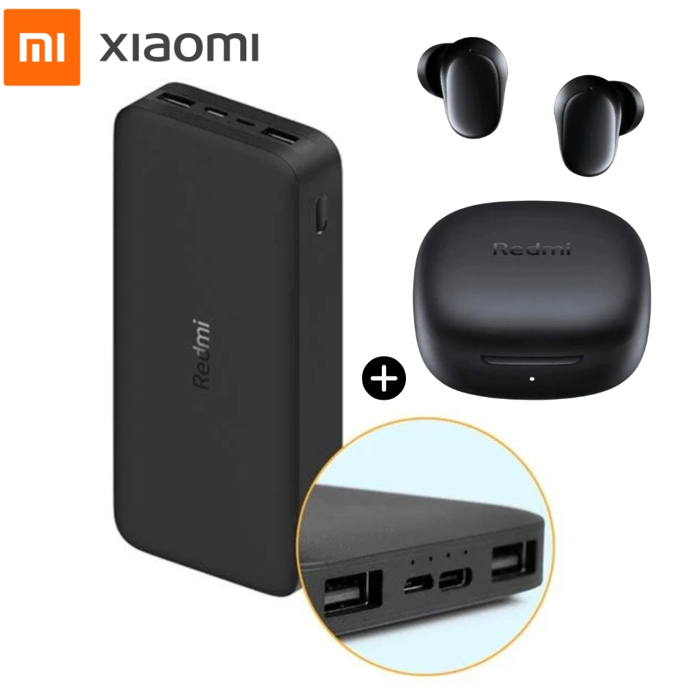 Power Bank Xiaomi 20,000mAh + Audífonos Xiaomi Buds 6 play Negro - Beneficios