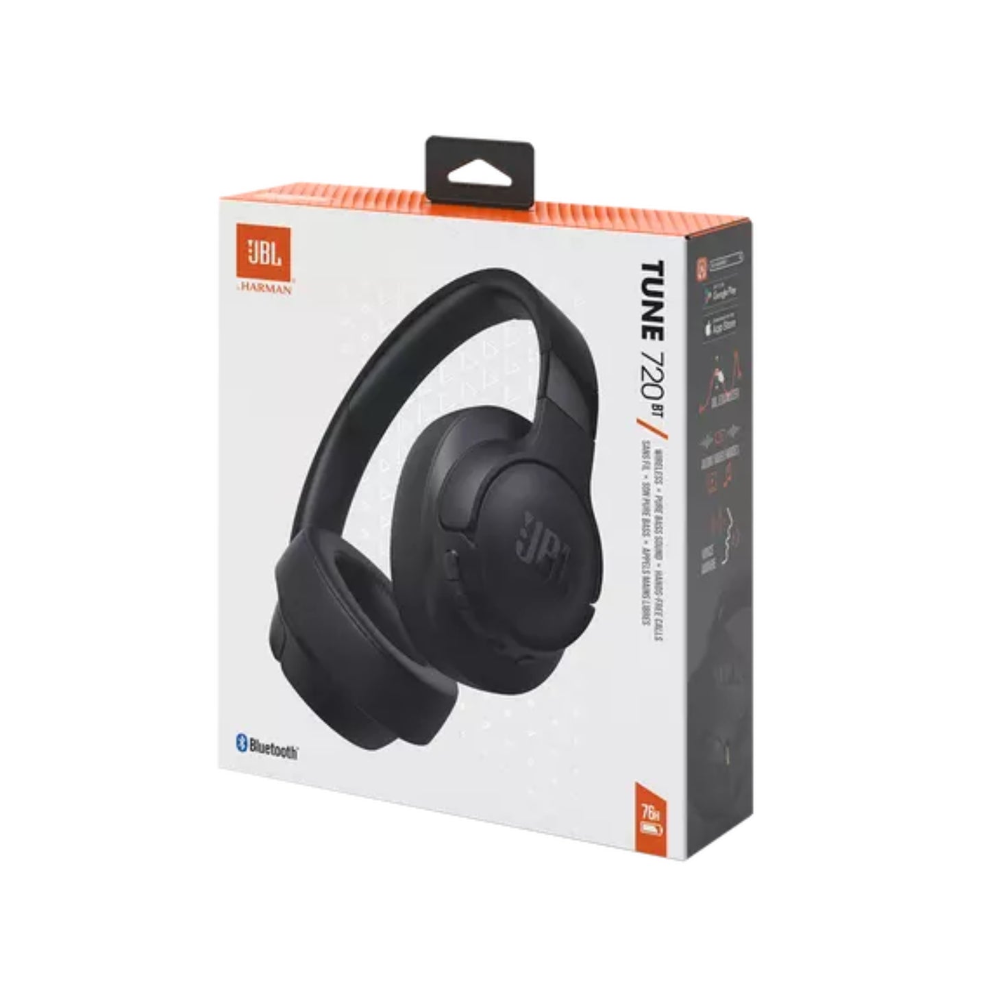 Audífono JBL Tune 720bt Negro bluetooth Over Ear 76h