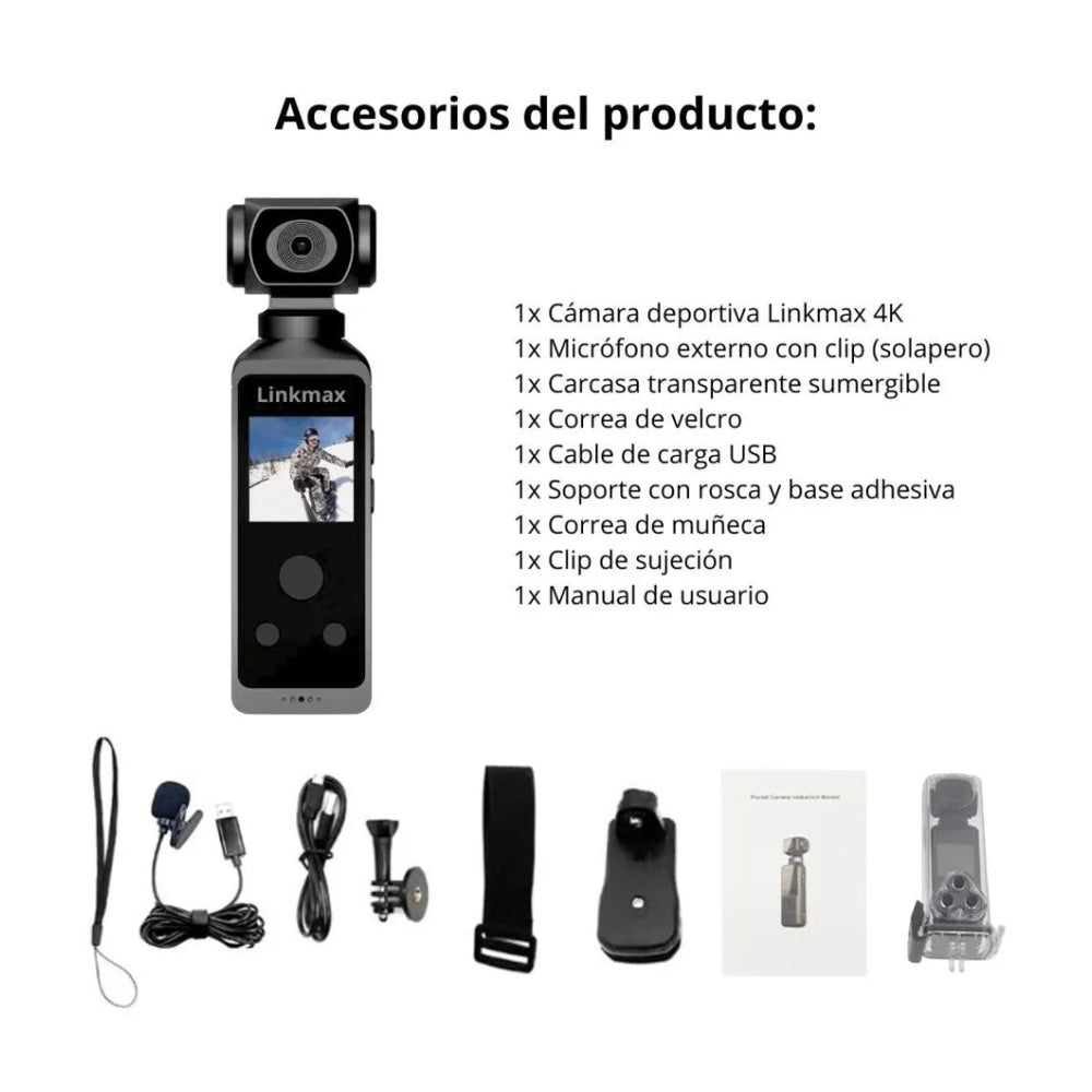 Camara de accion LINKMAX LK-AC3 4K portatil