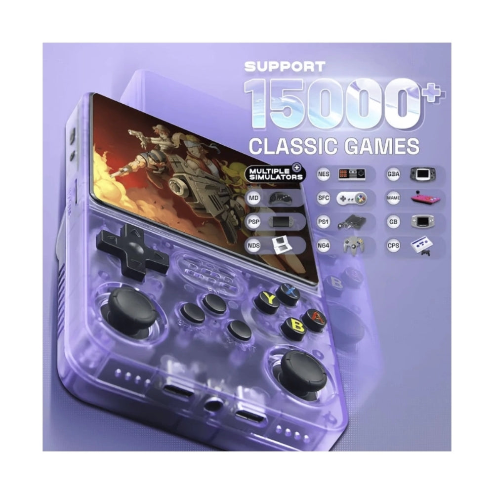 Consola Video Juegos Retro R36S Morado 10000 Juegos