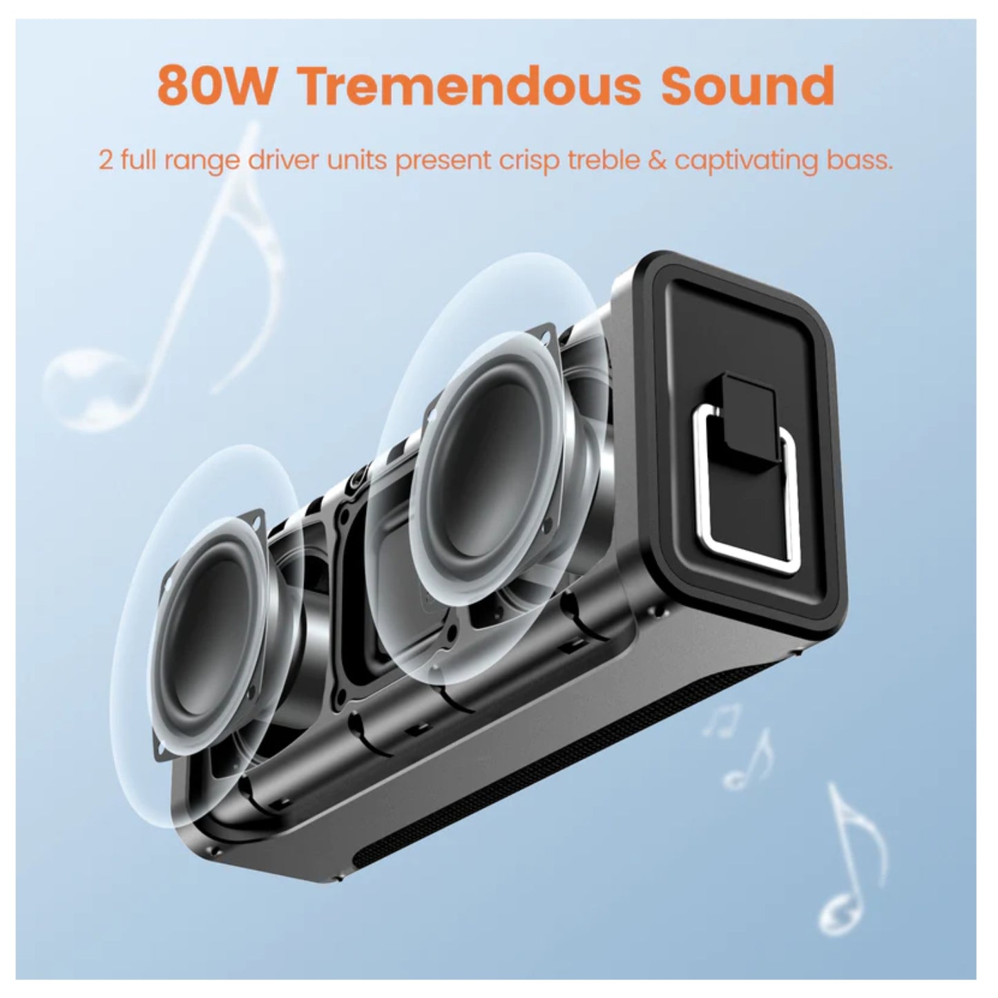 Parlante Bluetooth Sounarc M1 Karaoke 80W + 2 Microfonos