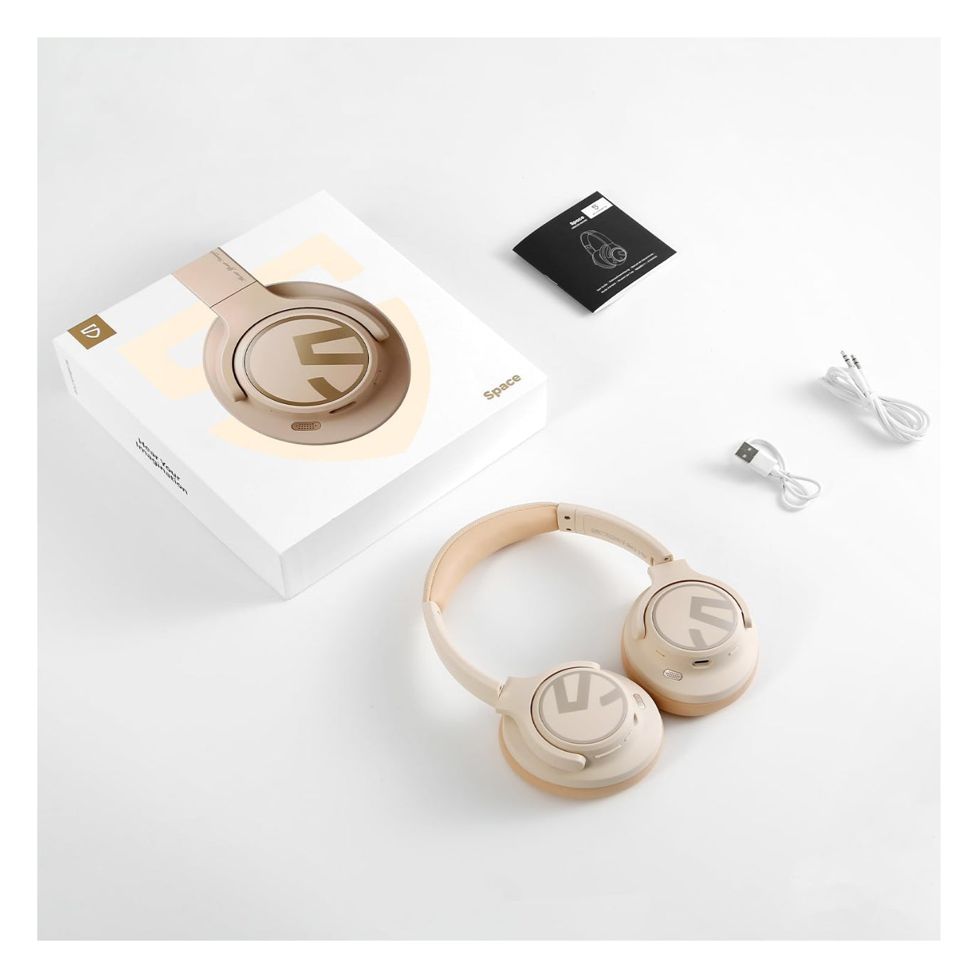 FU Audifonos Soundpeats Space Anc Dorado 123h Hi-res Audio