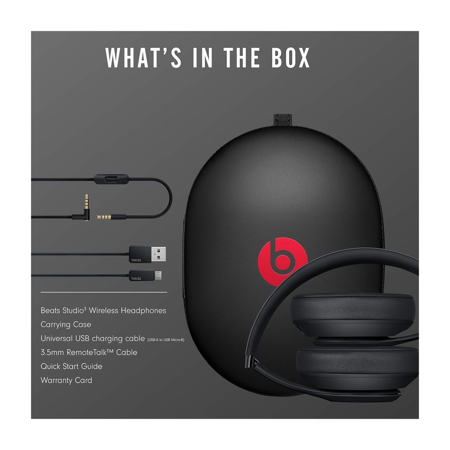 Audifono Beats Studio 3 Wireless Negro ANC 22h