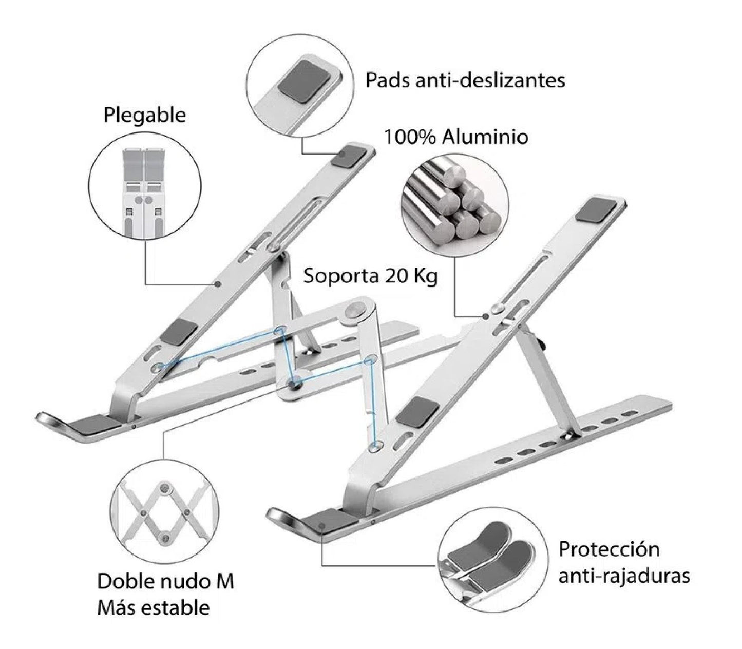 Mochila Portalaptop + Soporte de Aluminio de Regalo