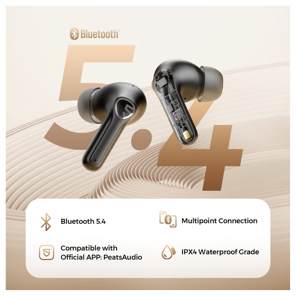 Audífono Soundpeats T3 Pro Negro 28h con anc IPX4