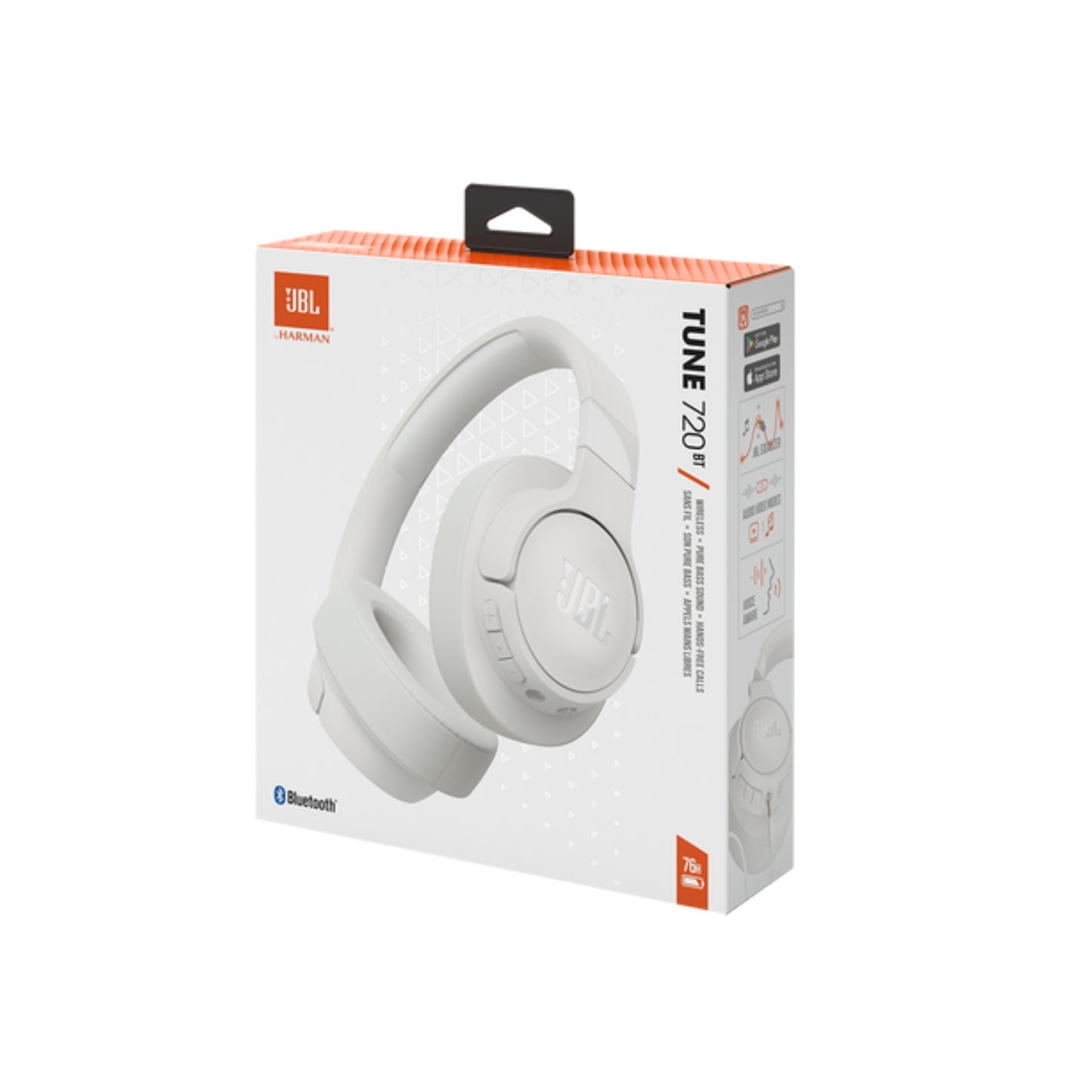 Audífono JBL Tune 720bt Blanco bluetooth Over Ear 76h