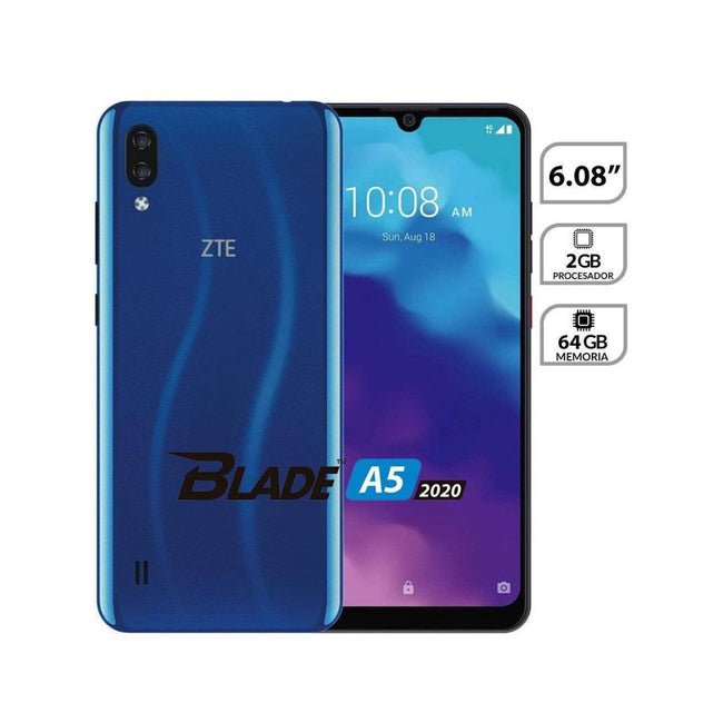 PR Celular ZTE Blade A5 2020 64GB Azul, 2Gb ram 4G Lte