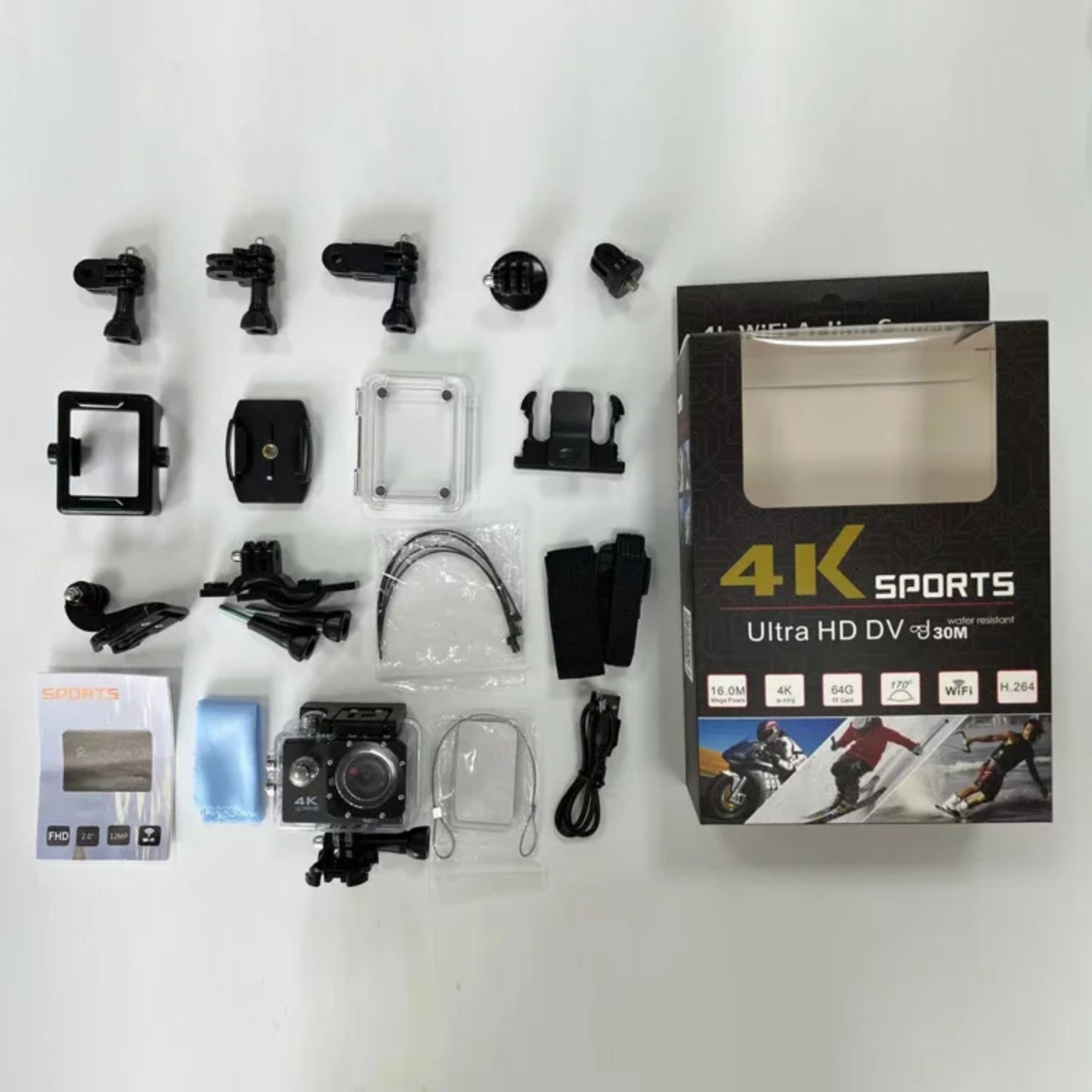 Cámara de acción 4K para deporte acuático y accesorios - LP