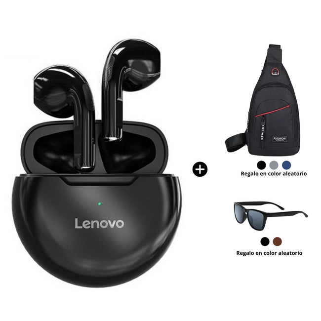 FU Audífonos Inalámbricos Lenovo HT38 negro + Morral multiuso y Lentes de sol de regalo