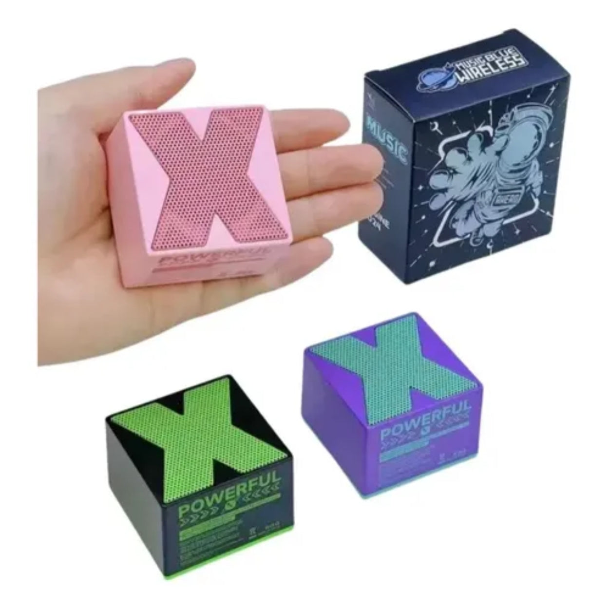 Parlante Bluetooth X1 Morado Sonido Estéreo 4h