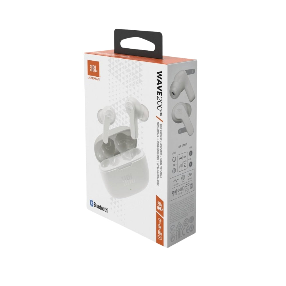 Audífono JBL Wave 200 tws Bluetooth 20 Horas Blanco