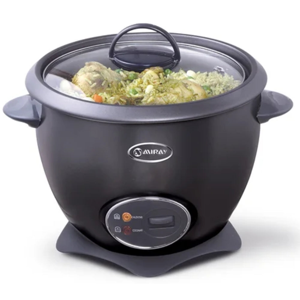Combo Miray Olla Arrocera Negro 1.5L + Licuadora 1.5L + Horno Microondas 20L + Hervidor 1.8 Litros Negro + Cafetera 6 Tazas