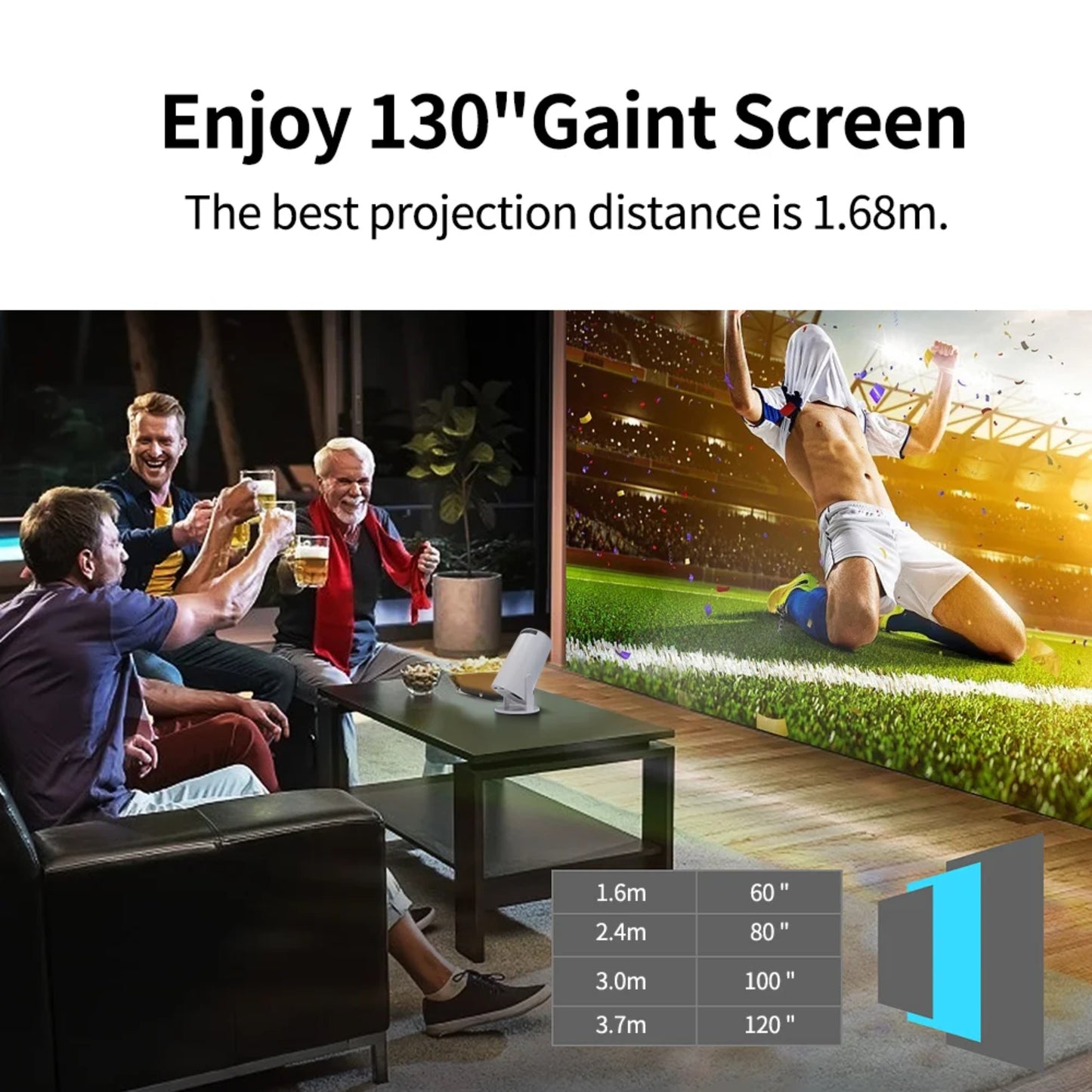 Proyector HY300 Smart Android 11 WiFi + Audífonos Blacksheep Globe de Regalo