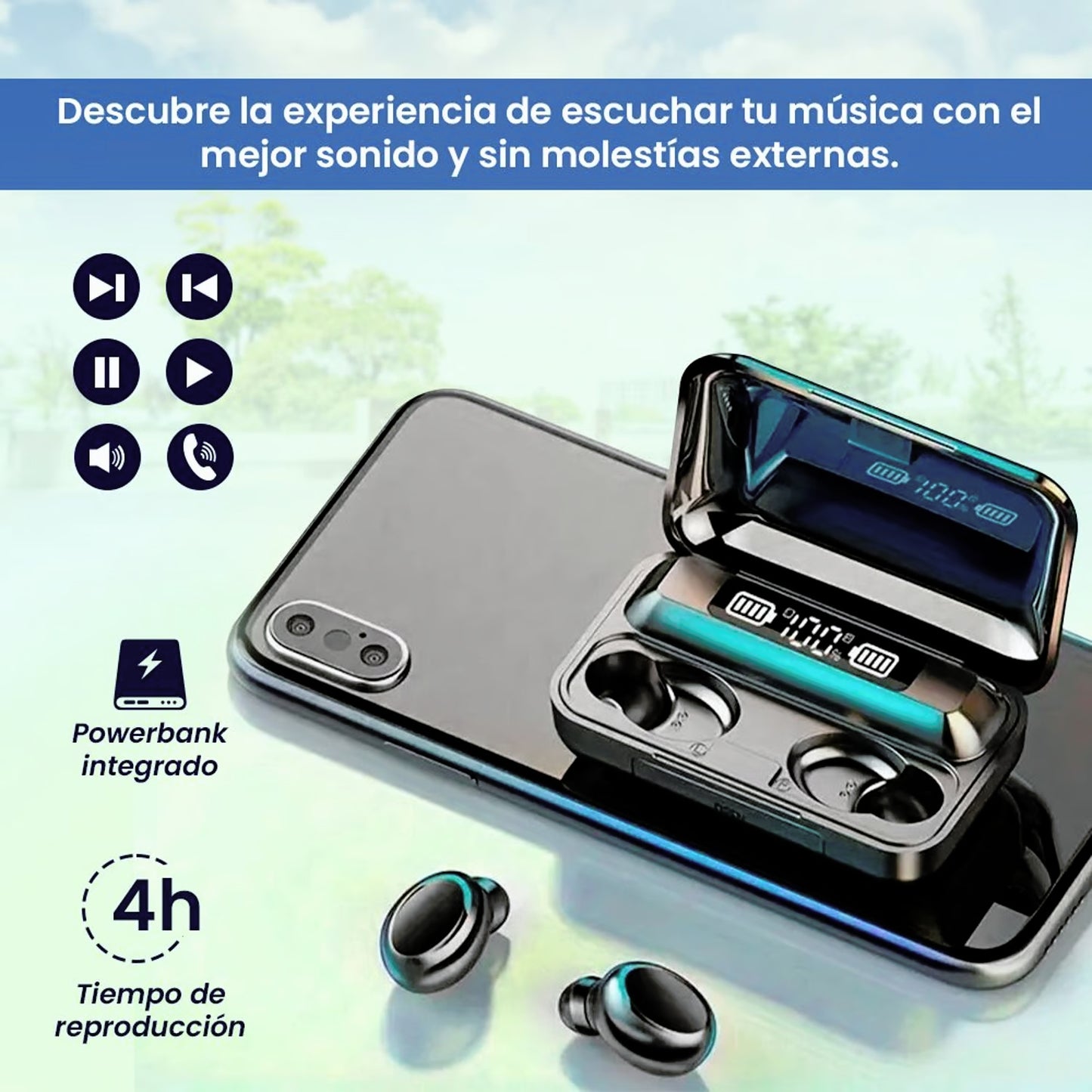 Audifonos Bluetooth Inalambricos F9 Tactil