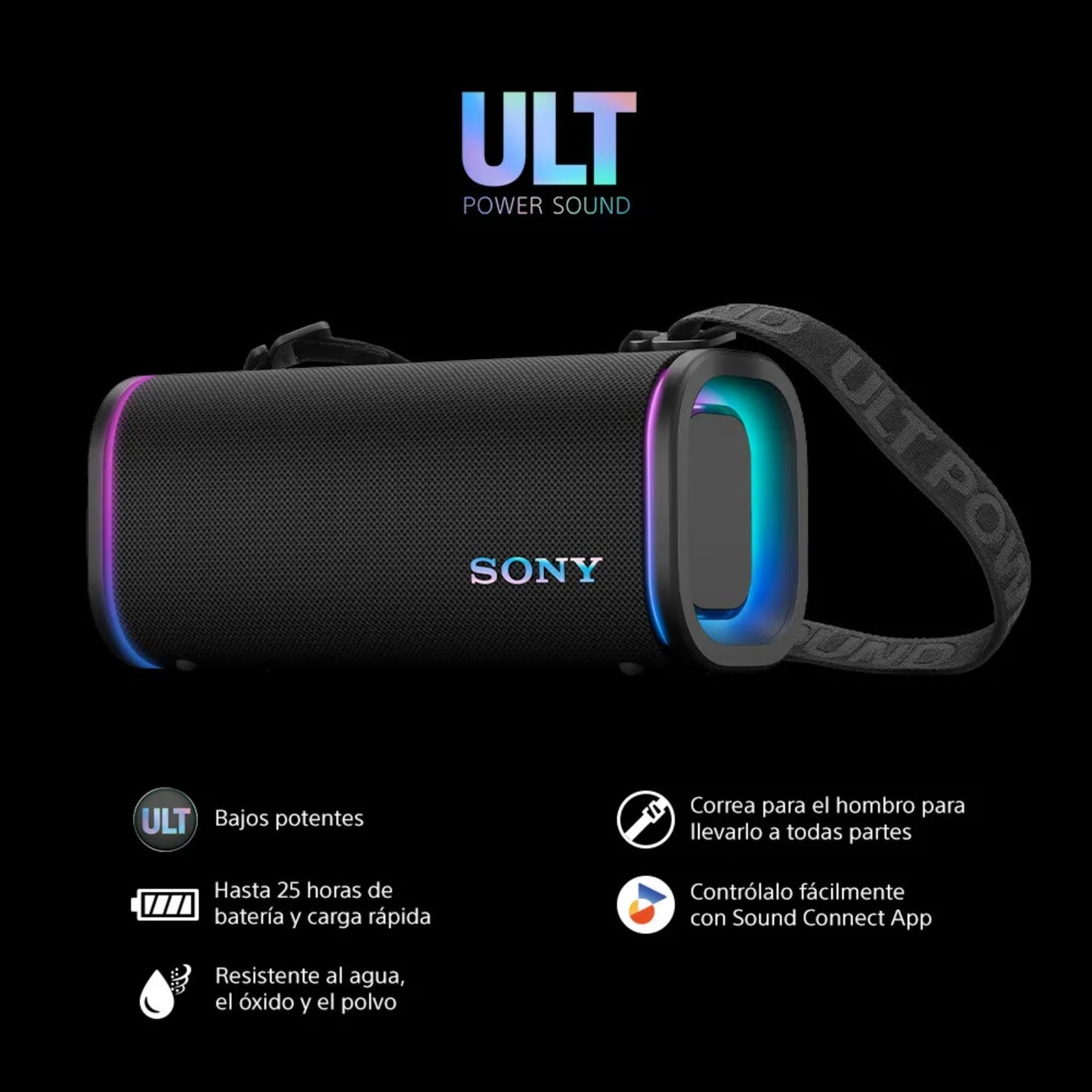 ⁠Parlante para fiesta Sony SRS-ULT50 ULT FIELD 5 Negro