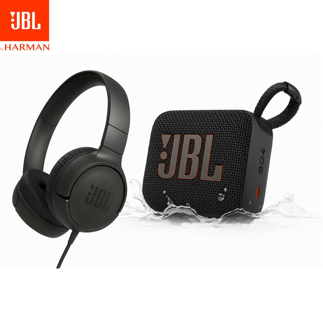 PACK JBL: AURICULARES TUNE 520BT NEGRO + PARLANTE GO 4 NEGRO