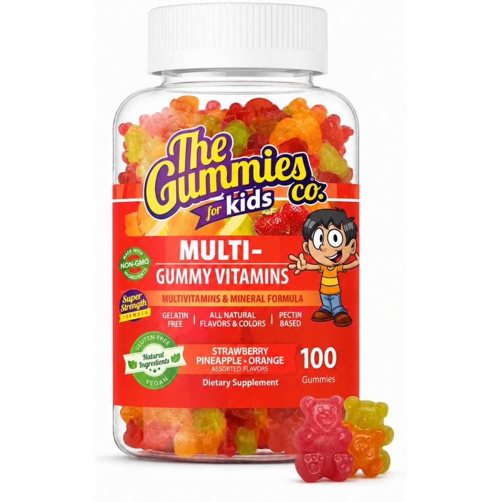 The Gummies Co Para Niños Gomitas Mega Multivitamínico Fresa y Piña