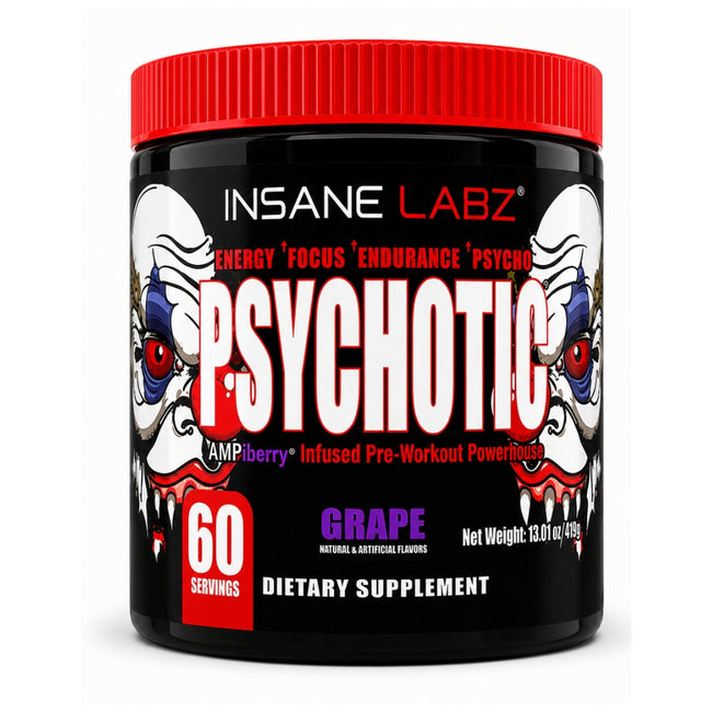 Pre Entreno Insane Labz Psychotic 419G 60 Servings Pre-Workout Grape
