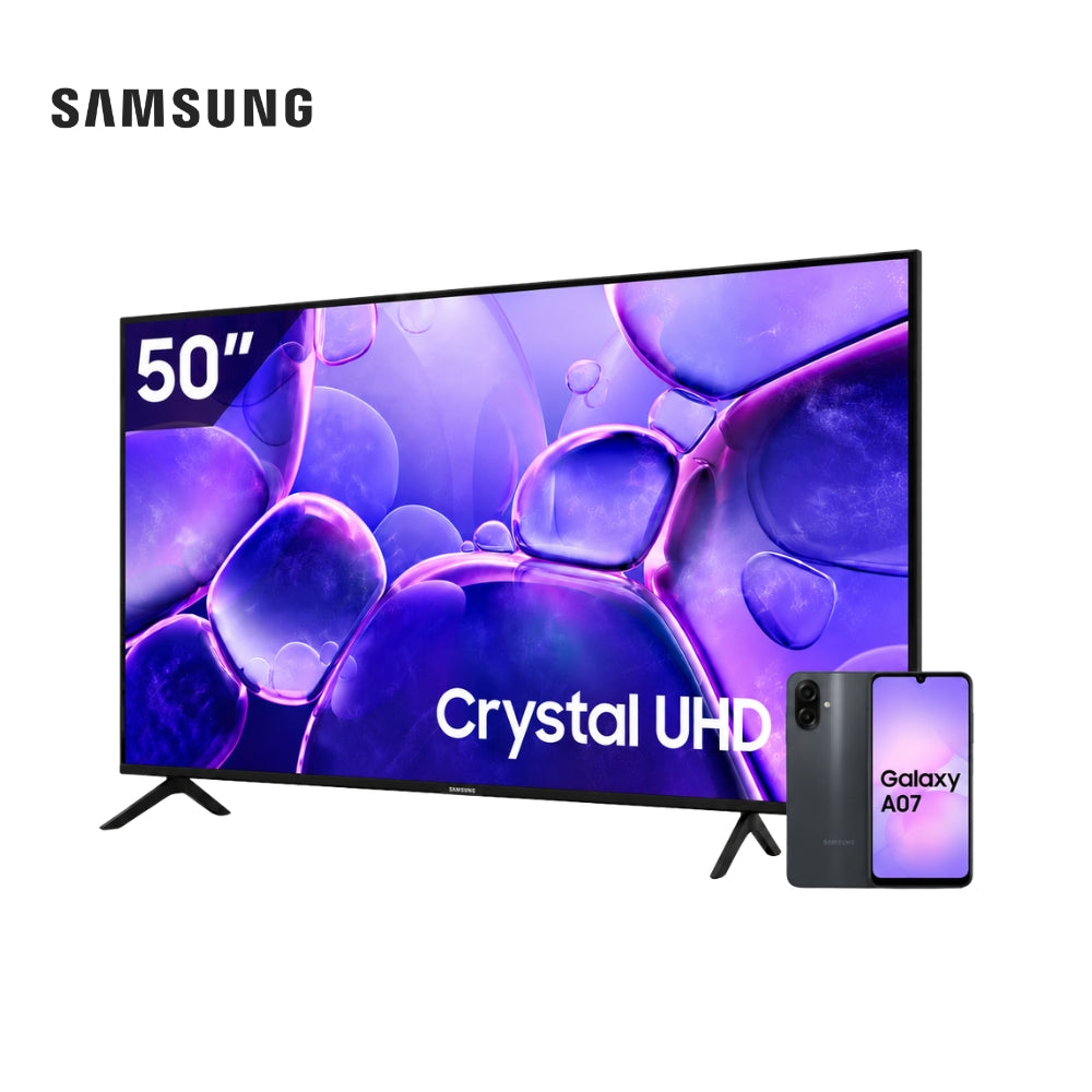 Combo Samsung Smart TV 50" Crystal UHD 4K +  Celular Galaxy A07 128GB
