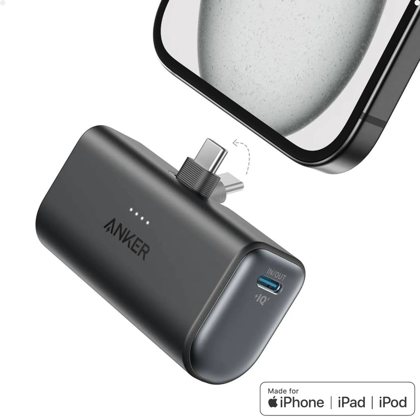 Power Bank Anker 5000mAh Carga Rapida 22.5W con USB-C Integrado