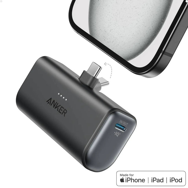 Power Bank Anker 5000mAh Carga Rapida 22.5W con USB-C Integrado
