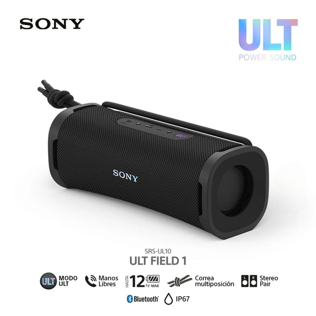 Sony Parlante Bluetooth SRS-ULT10 Portátil ULT FIELD 1 Negro