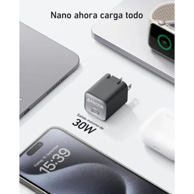 Cargador de Pared Anker 511 Ultra Compacto Nano 3 Pro 30W Negro