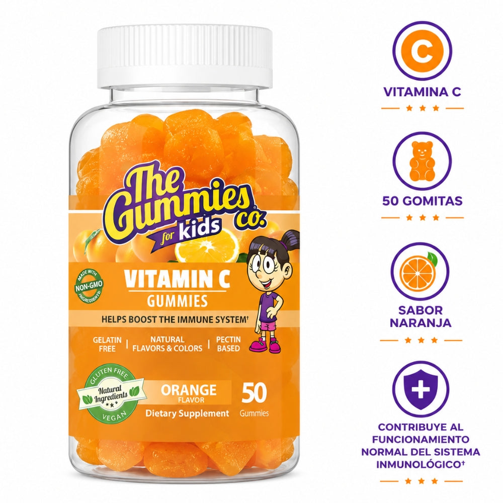 The Gummies Co.Para Niños Gomitas de Vitamina C 50 Sabor Naranja