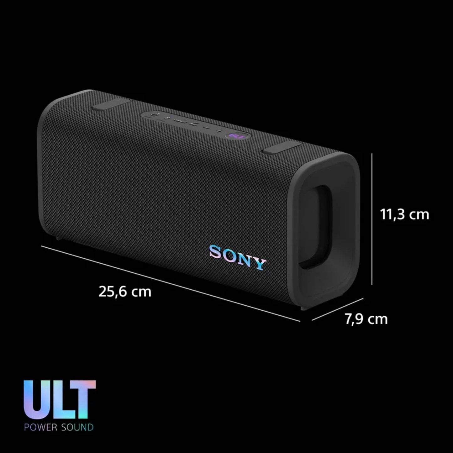 ⁠Parlante para fiesta Sony SRS-ULT30 24hrs Waterproof ULT FIELD 3 Negro