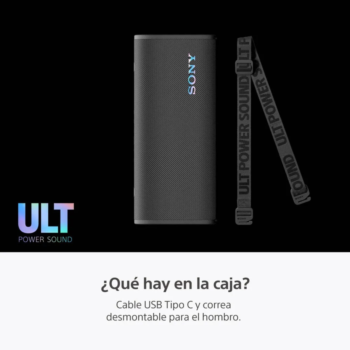 ⁠Parlante para fiesta Sony SRS-ULT30 24hrs Waterproof ULT FIELD 3 Negro
