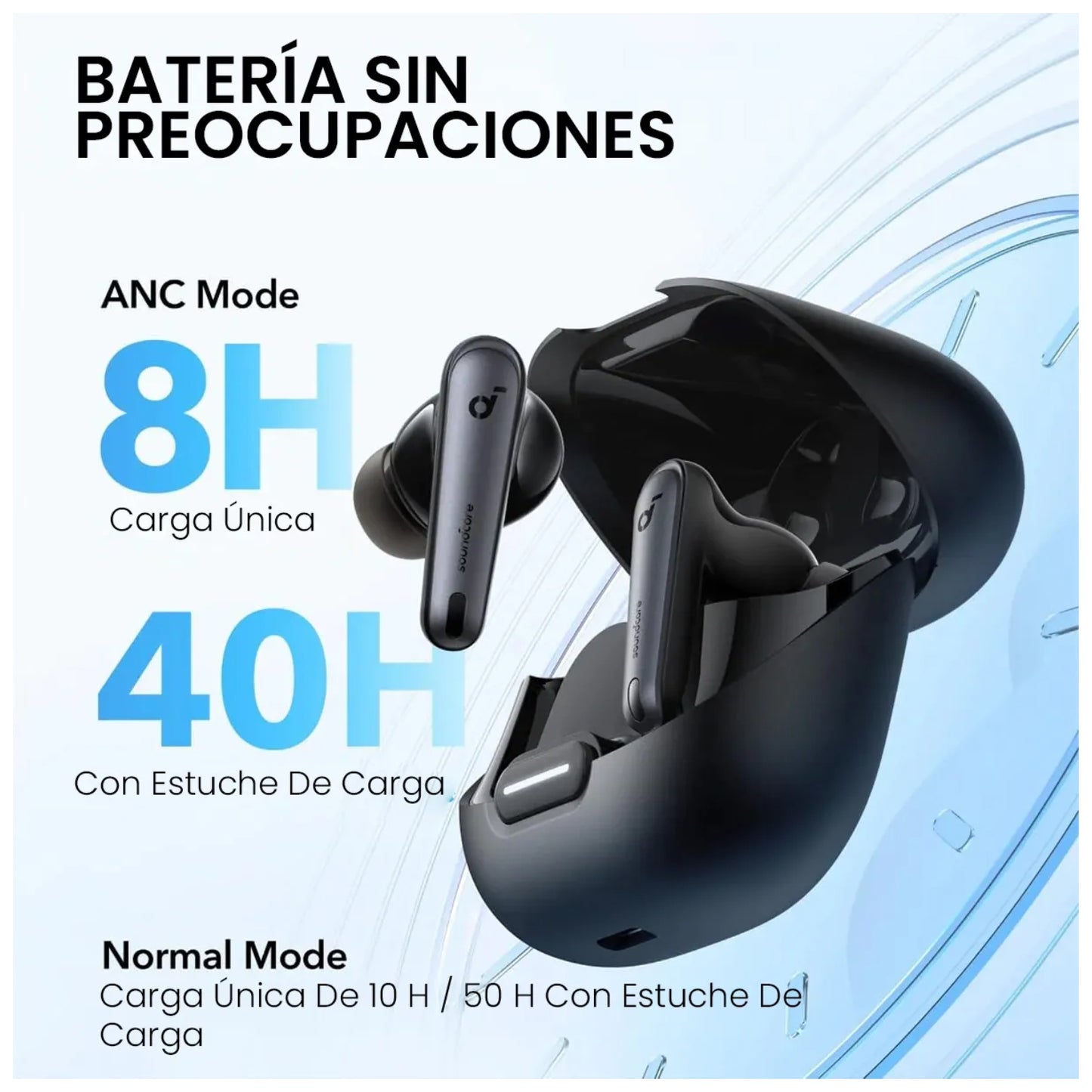 Audífonos Bluetooth SoundCore By Anker Liberty 4 NC ANC 50 Hrs