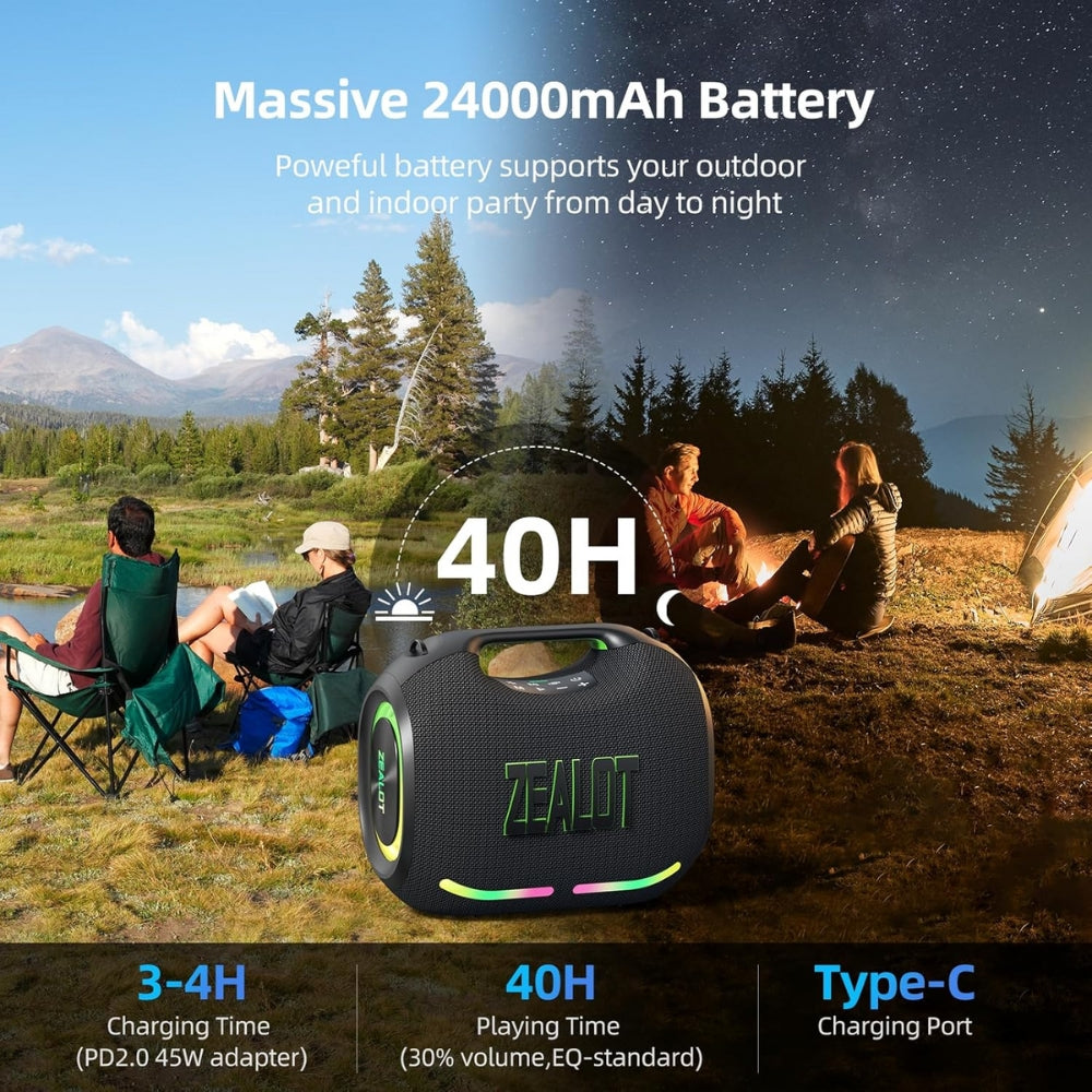 Parlante Bluetooth Zealot ZE01 120W Negro