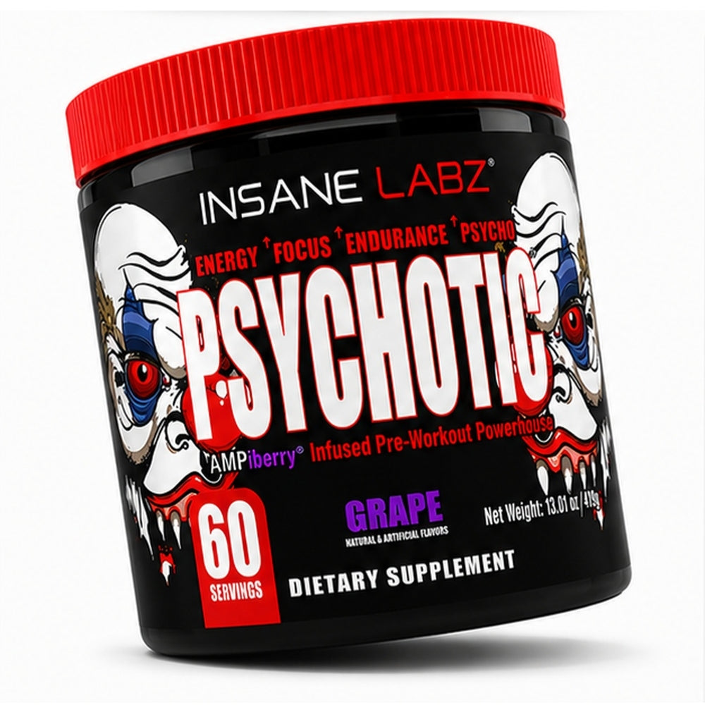 Pre Entreno Insane Labz Psychotic 419G 60 Servings Pre-Workout Grape