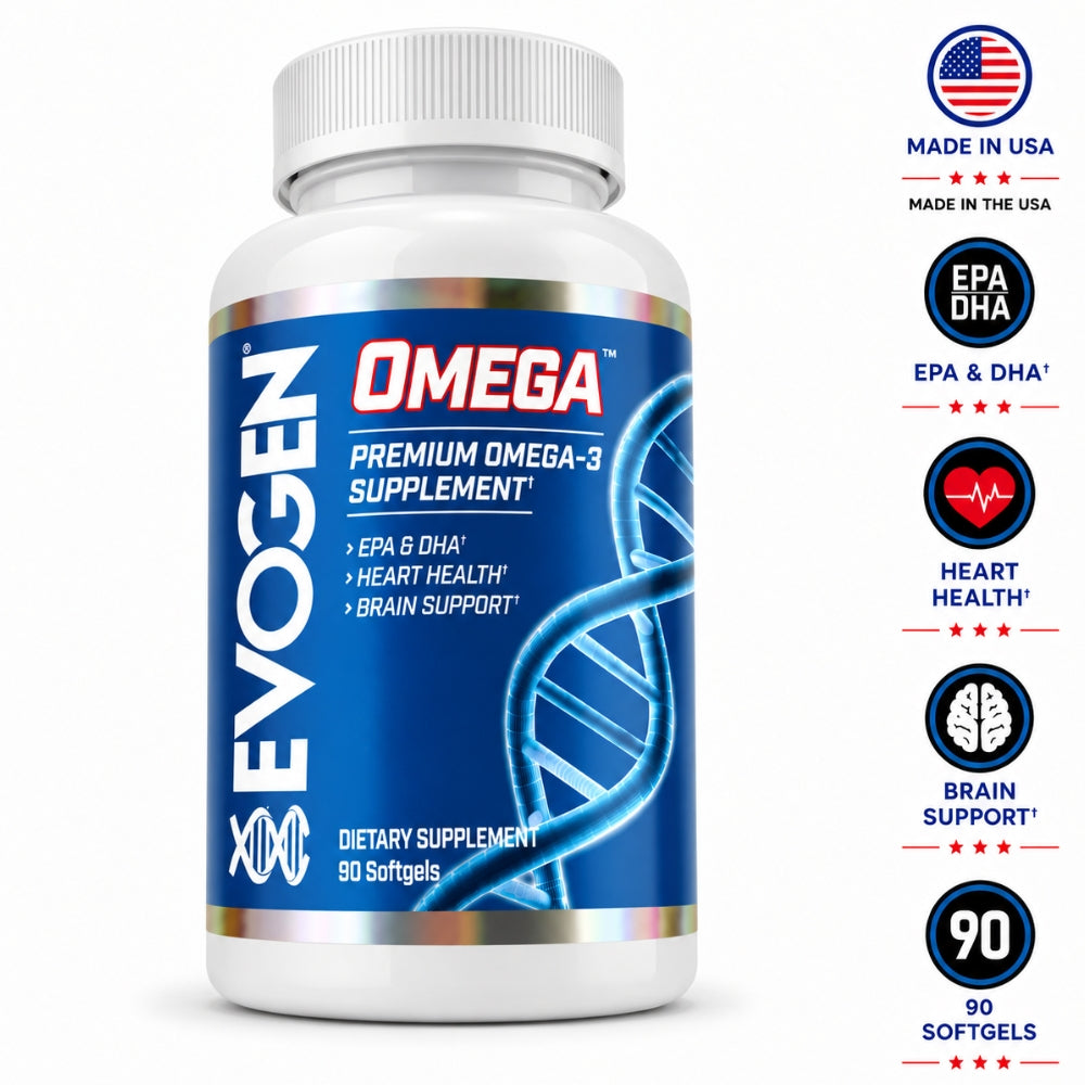 Omega 3 Evogen Fish Oil 3000mg 90 Cápsulas EPA 1200 DHA 900