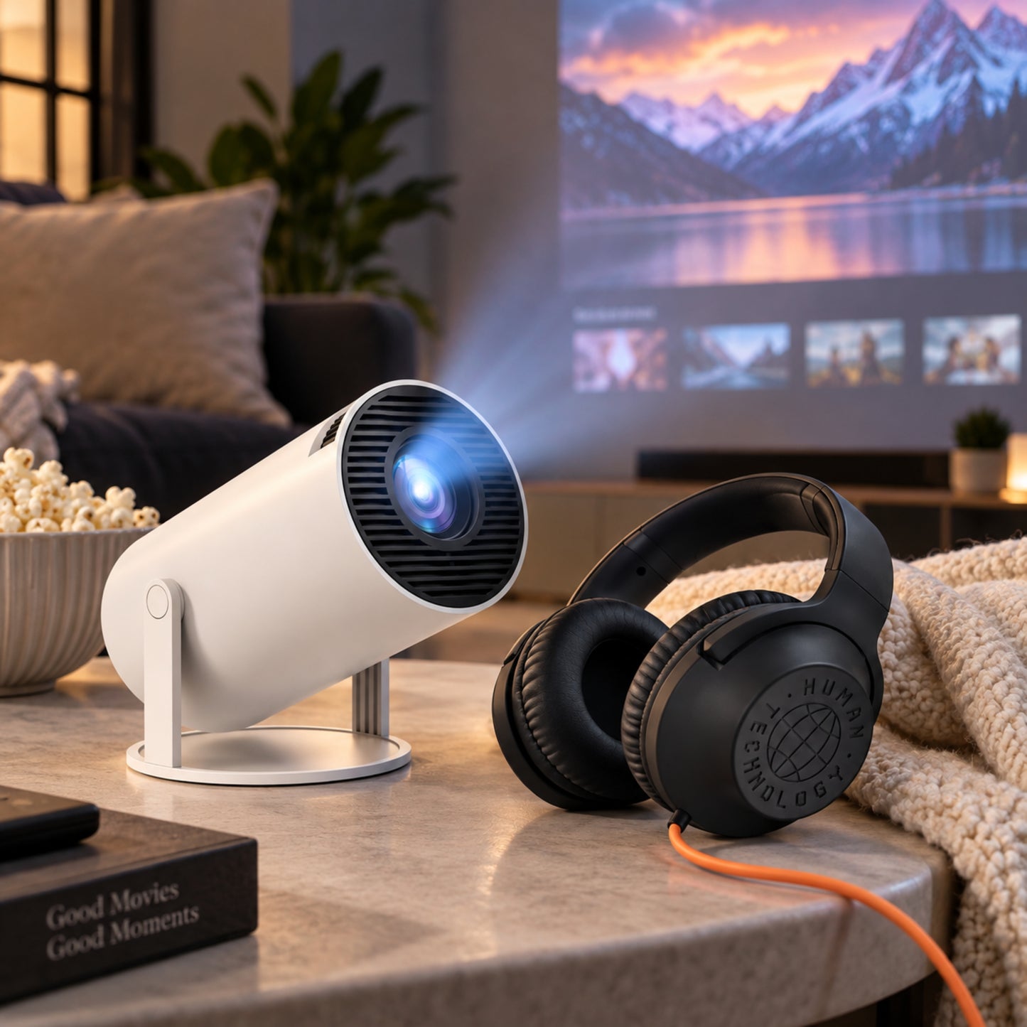 Proyector HY300 Smart Android 11 WiFi + Audífonos Blacksheep Globe de Regalo