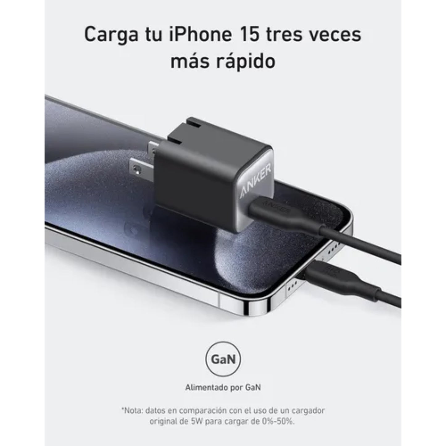Cargador de Pared Anker 511 Ultra Compacto Nano 3 Pro 30W Negro