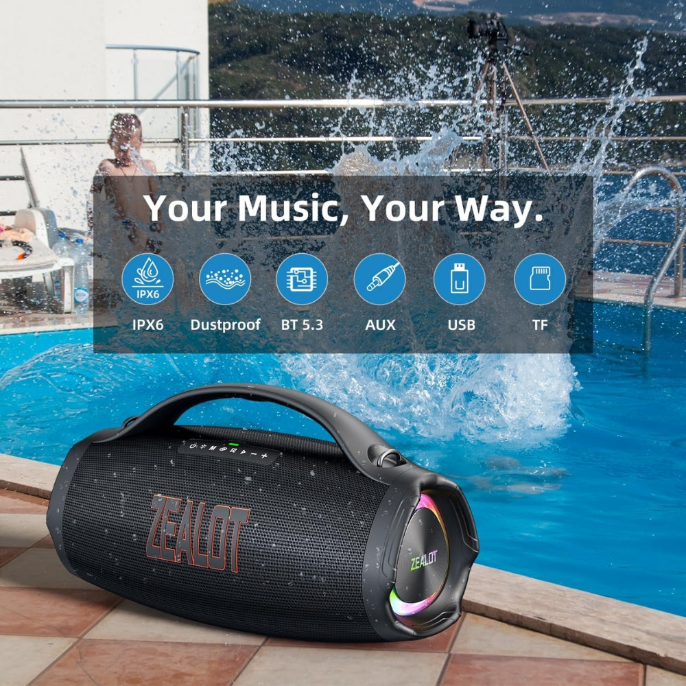 Parlante Bluetooth Zealot S98 160W Negro
