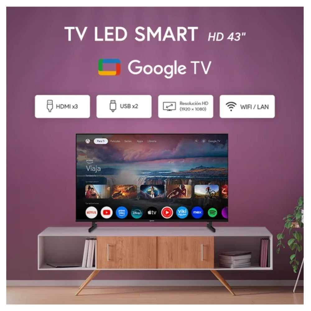 Televisor Miray Google TV LED FHD 43" MS43-E2000GBT