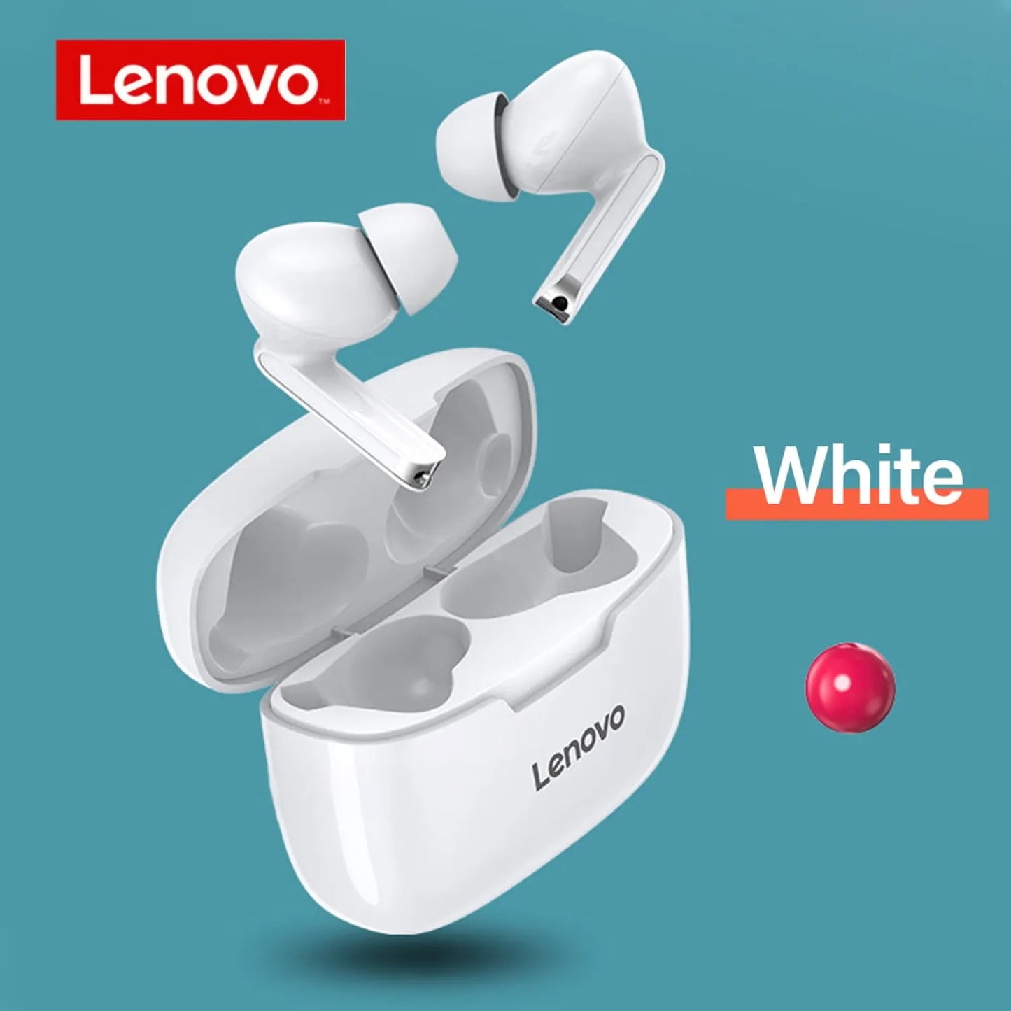 FU Audifonos Bluetooth Lenovo HT05 Blanco + Reloj pulsera y Lentes de sol de regalo