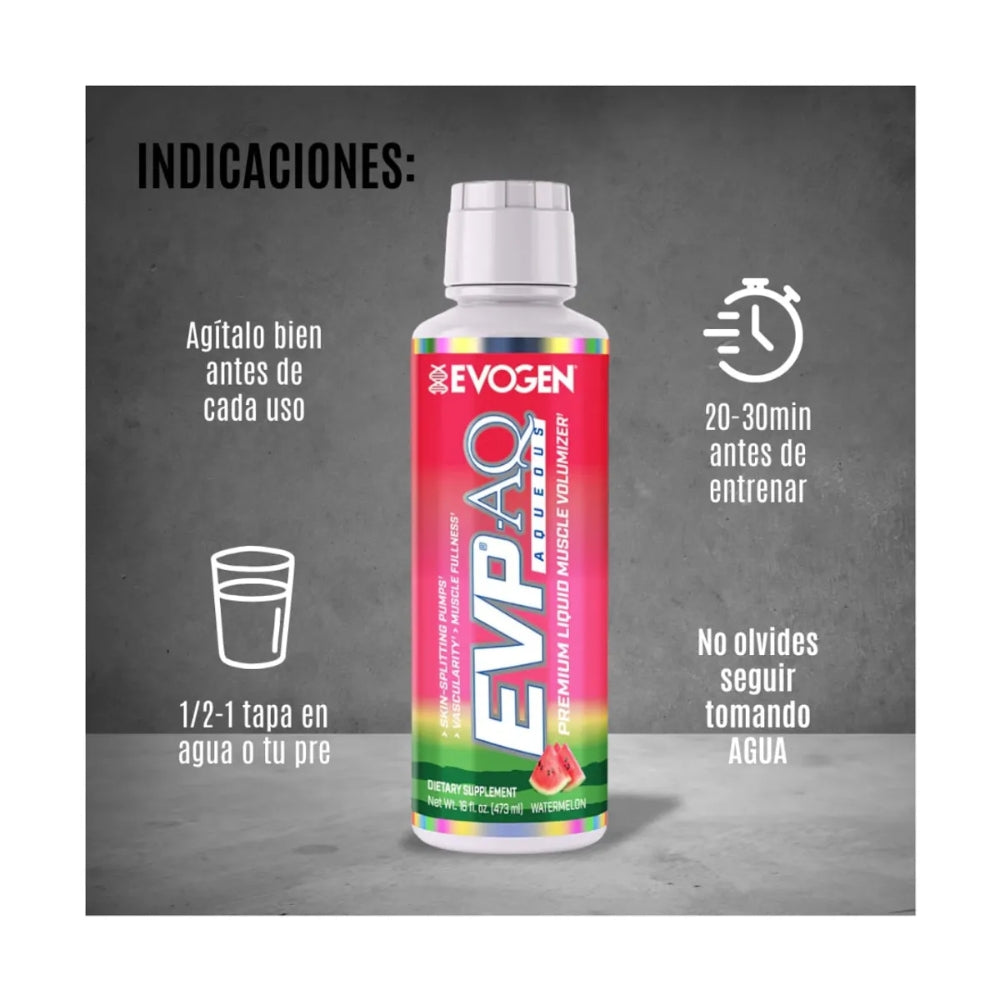 Evogen EVP AQ Glicerol Pre Entreno Líquido 473ml