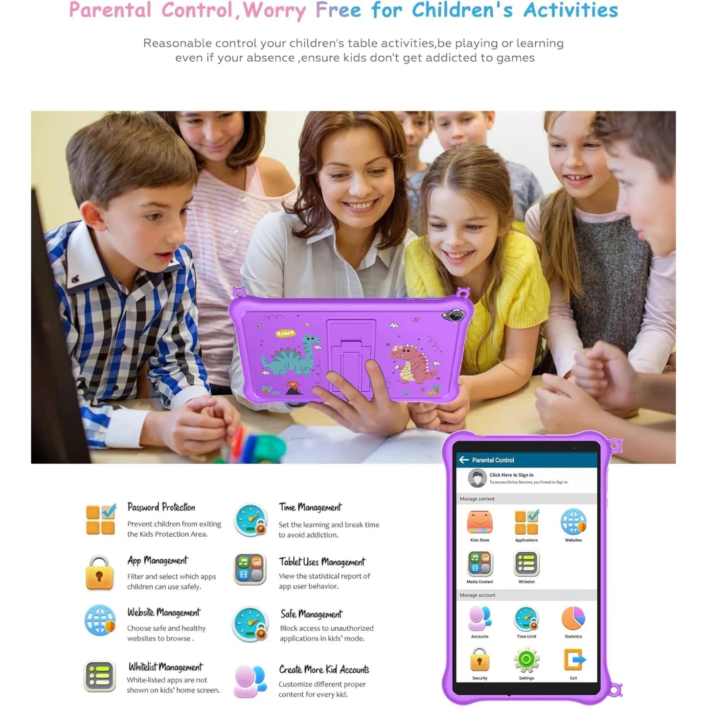 Tablet Blackview Tab 50 Kids Wifi 64GB Magic Purple 3GB RAM