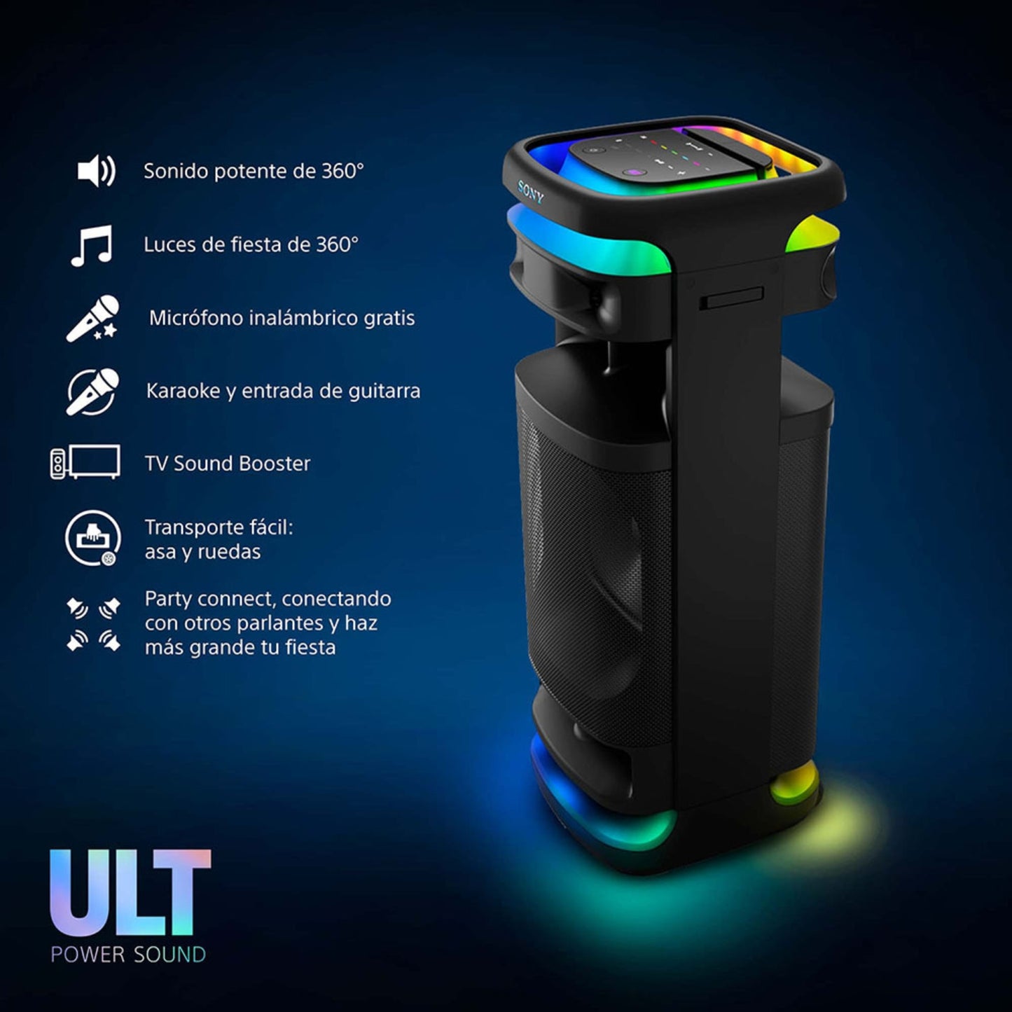 Sony Parlante Bluetooth SRS-ULT1000 de fiestas ULT TOWER 10
