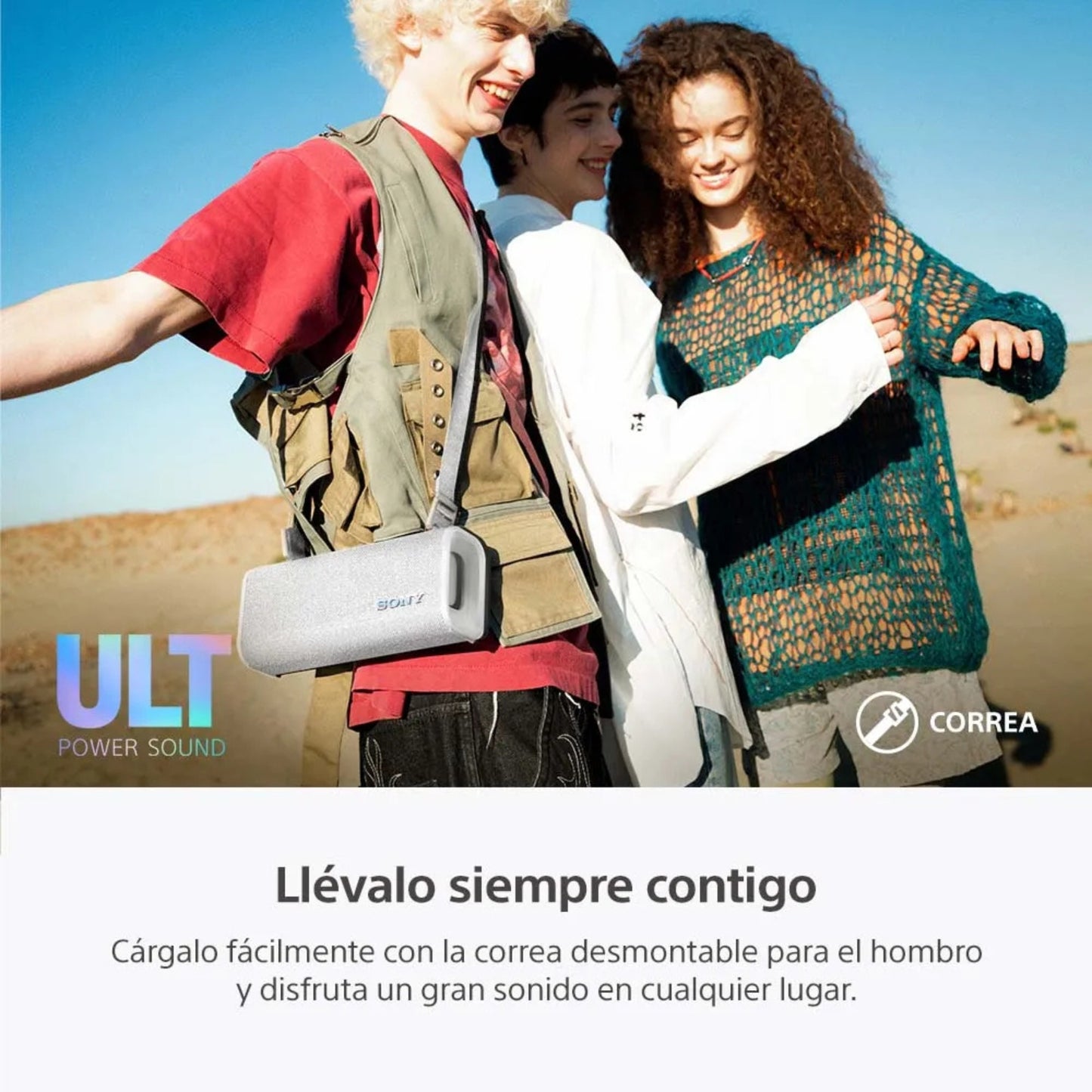 ⁠Parlante para fiesta Sony SRS-ULT30 24hrs Waterproof ULT FIELD 3 Blanco