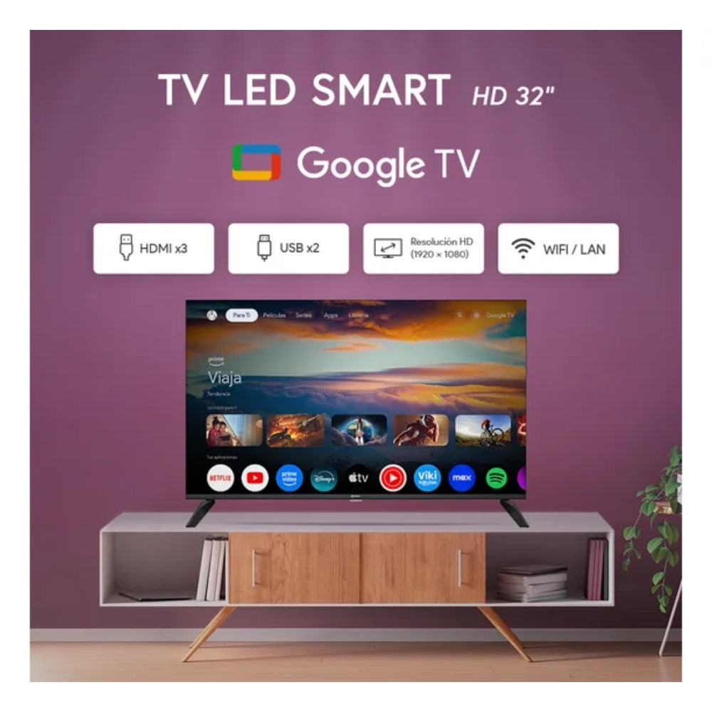 Televisor Miray Google TV LED HD 32" MS32-E2000GBT