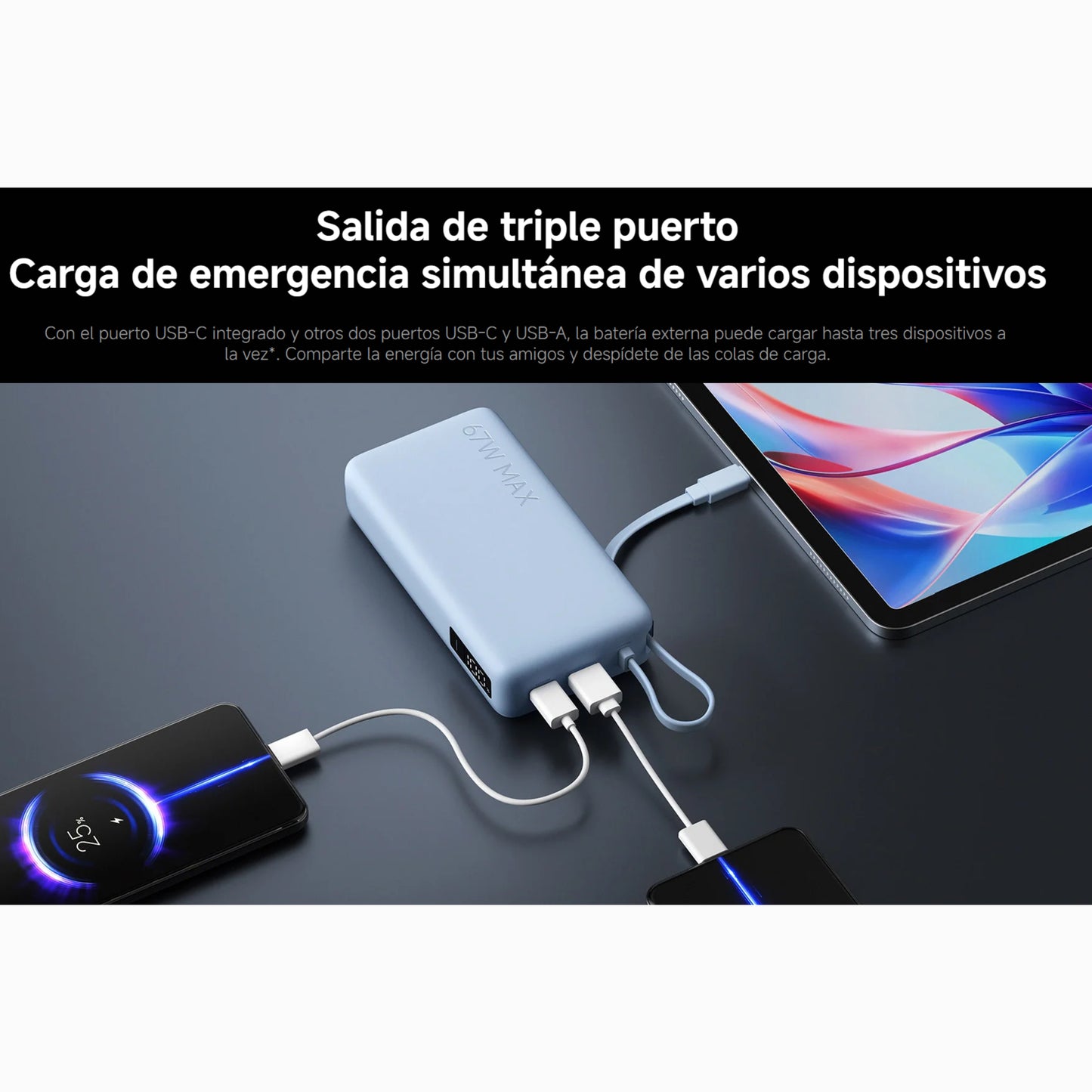 Power Bank Xiaomi 20000 mAh 67W Azul