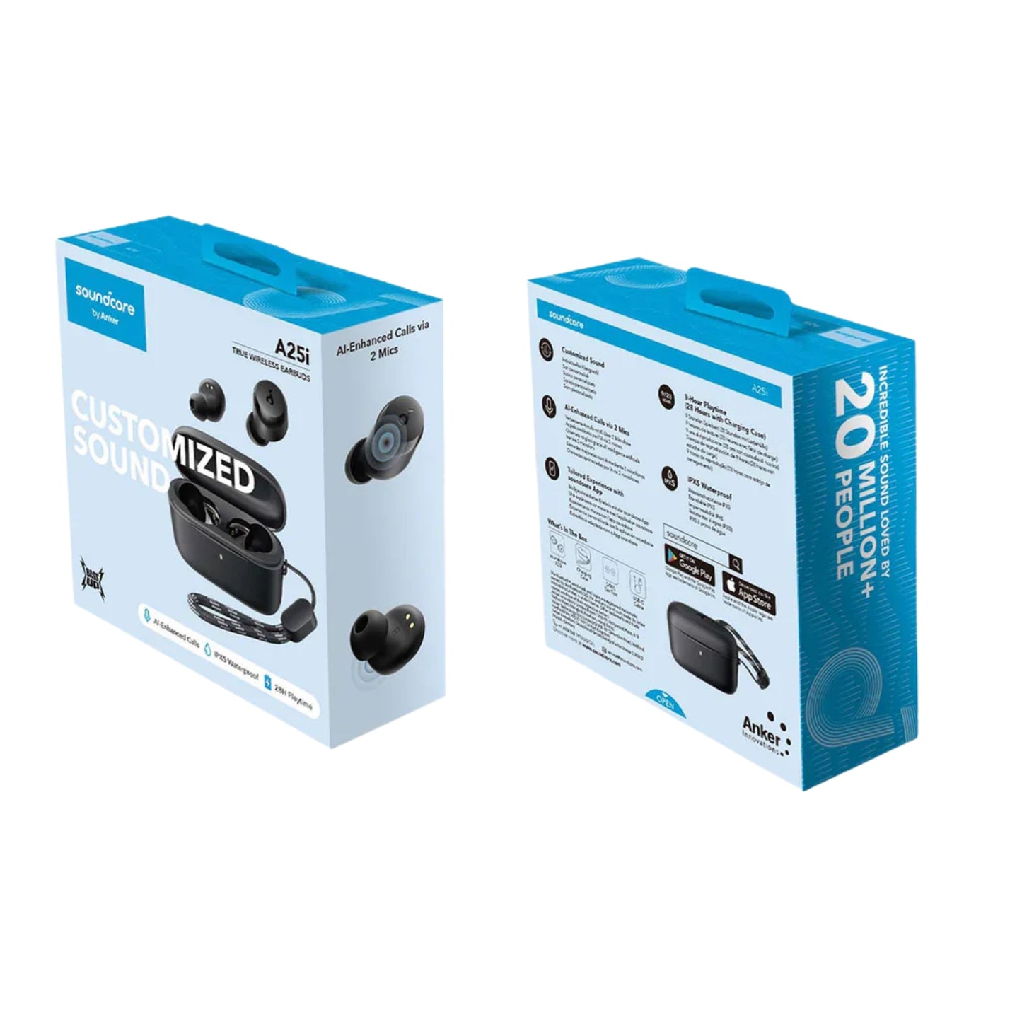 Audífonos Bluetooth SoundCore By Anker A25I BT5.3 IPX5 28Hrs