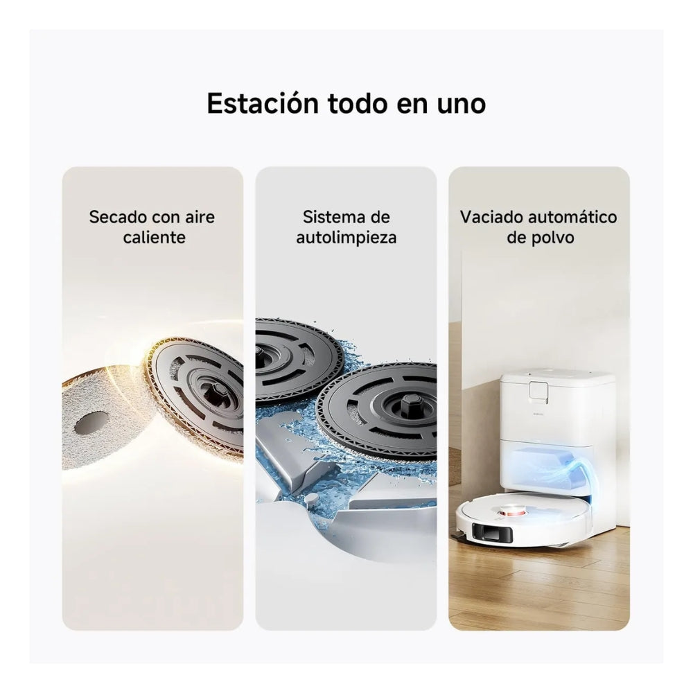 Robot Aspirador Xiaomi Vacuum H50 Pro 15000Pa Trapeador Autolavado Blanco