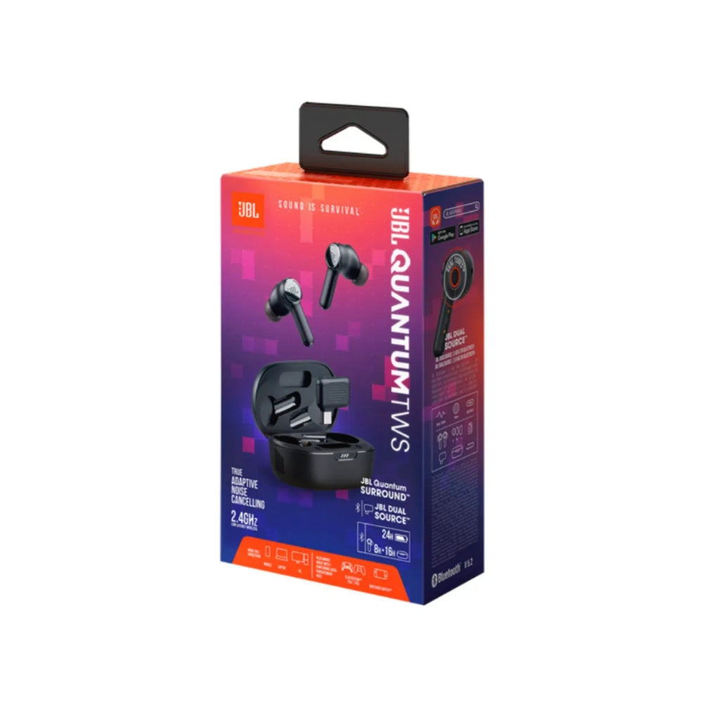 Audífonos JBL Quantum TWS Negro Bluetooth ANC 16 Horas Baja Latencia
