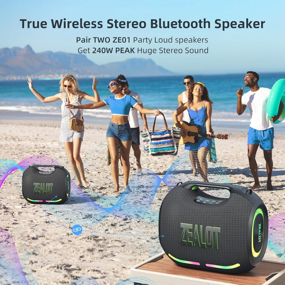 Parlante Bluetooth Zealot ZE01 120W Negro